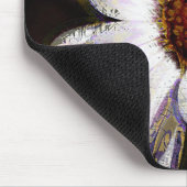 Stijlvolle Funky Abstracte Daisy White Flower Art Muismat (Hoek)