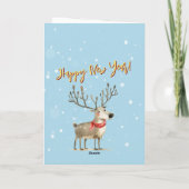 Stijlvolle Funky Quirky Waterverf rendierboom Kaart (Achterkant)