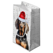 Stijlvolle Funny Tan en Black Coonho Kerstmis Klein Cadeauzakje (Voorkant Gekanteld)