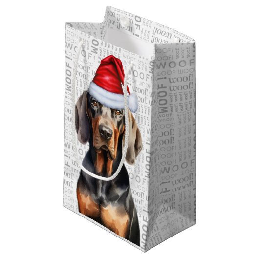 Stijlvolle Funny Tan en Black Coonho Kerstmis Klein Cadeauzakje (Voorkant Gekanteld)