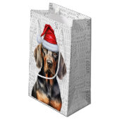 Stijlvolle Funny Tan en Black Coonho Kerstmis Klein Cadeauzakje (Achterkant Gekanteld)