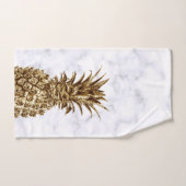 Stijlvolle  gaffel en witte marmer anananas bad handdoek (Handdoek)