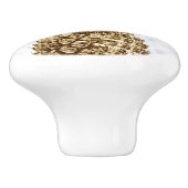 Stijlvolle  gaffel en witte marmer anananas keramische knop (Zijkant)