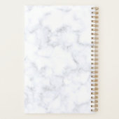 Stijlvolle gaffel en witte marmer anananas planner (Achterkant)