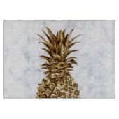 Stijlvolle  gaffel en witte marmer anananas snijplank (Voorkant)