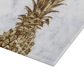 Stijlvolle gaffel en witte marmer anananas snijplank (Hoek)