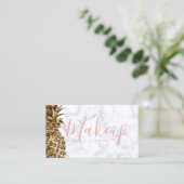 Stijlvolle  gaffel en witte marmer anananas visitekaartje (Staand voorkant)