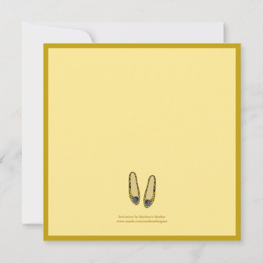 Stijlvolle geballetschetsen Bridal Shower-uitnodig Kaart (Achterkant)