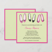 Stijlvolle geballetschetsen Bridal Shower-uitnodig Kaart (Voorkant / Achterkant)