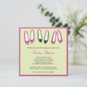 Stijlvolle geballetschetsen Bridal Shower-uitnodig Kaart (Staand voorkant)