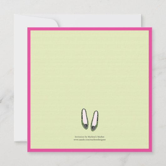 Stijlvolle geballetschetsen Bridal Shower-uitnodig Kaart (Achterkant)