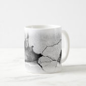 Stijlvolle gebarsten look artistiek fotoontwerp gr koffiemok (Voorkant rechts)