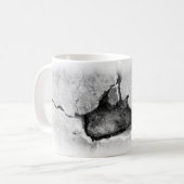 Stijlvolle gebarsten look artistiek fotoontwerp gr koffiemok (Voorkant links)