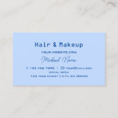 Stijlvolle Gecontroleerde Blauwe en Witte Professi Visitekaartje (Achterkant)