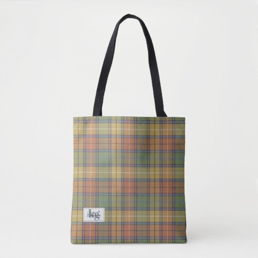Stijlvolle gedempte lente kleur mix geruite schoud tote bag (Voorkant)