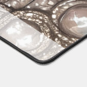 Stijlvolle gedempte Roos gouden nep lederen strass Bureaumat (Hoek)