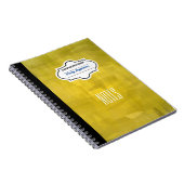 Stijlvolle geel gepatenteerde gepersonaliseerde co notitieboek (Rechterzijde)