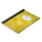 Stijlvolle geel gepatenteerde gepersonaliseerde co notitieboek (Linkerzijde)