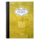 Stijlvolle geel gepatenteerde gepersonaliseerde co notitieboek (Voorkant)