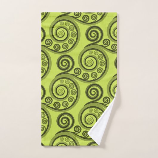 Stijlvolle, geel-groene Koru-handdoekset Bad Handdoek (Handdoek)