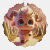 Stijlvolle geit ornament kaart (Achterkant)