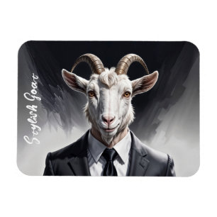 Stijlvolle geitenadvocaat look zwart stropdas hoor magneet