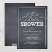 Stijlvolle, gekalkte Babyschoenen - Blauw Kaart (Voorkant / Achterkant)