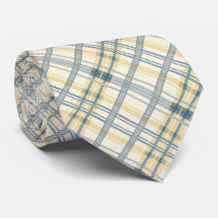 Stijlvolle, gele en marineblauwe spelige afdrukken stropdas