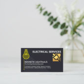 Stijlvolle gele lichtlamp Elektrisch Visitekaartje (Staand voorkant)