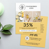 Stijlvolle Gele Marketing Kortingcode Flyer