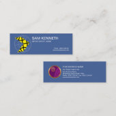 Stijlvolle gele pijl Blue Wereldbol Logistics Mini Visitekaartje (Voorkant / Achterkant)