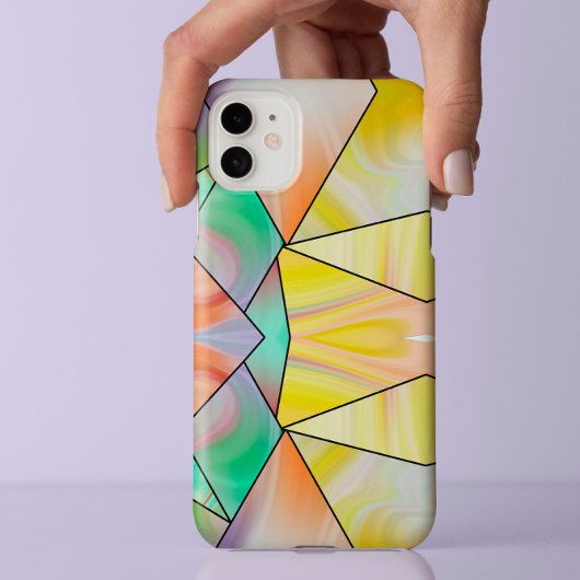Stijlvolle gele roze marmeren moderne esthetiek Case-Mate iPhone case