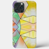Stijlvolle gele roze marmeren moderne esthetiek Case-Mate iPhone case (Achterkant)
