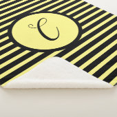 Stijlvolle Gele Strepen C Monogram Dekbed Deken (3/4)