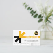 Stijlvolle gele Taxi-reisroutes Taxi Cab Driver Visitekaartje (Staand voorkant)