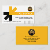 Stijlvolle gele Taxi-reisroutes Taxi Cab Driver Visitekaartje (Voorkant / Achterkant)