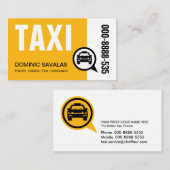 Stijlvolle gele taxichauffeur visitekaartje (Voorkant / Achterkant)