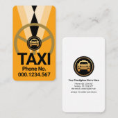 Stijlvolle gele taxichauffeur visitekaartje (Voorkant / Achterkant)