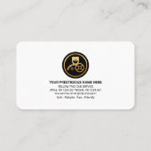 Stijlvolle gele taxichauffeur visitekaartje (Achterkant)