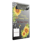 Stijlvolle Gele Zonnebloem Gradiënt Aangepaste Zak Mini Klembord (Schuin)