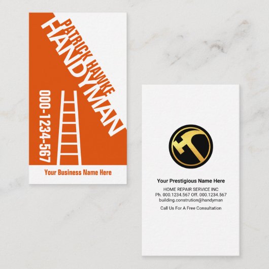 Stijlvolle geleider visitekaartje (Voorkant / Achterkant)