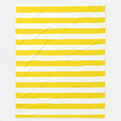 Stijlvolle gelige witte streped Sjabloon groot Fleece Deken (Voorkant)