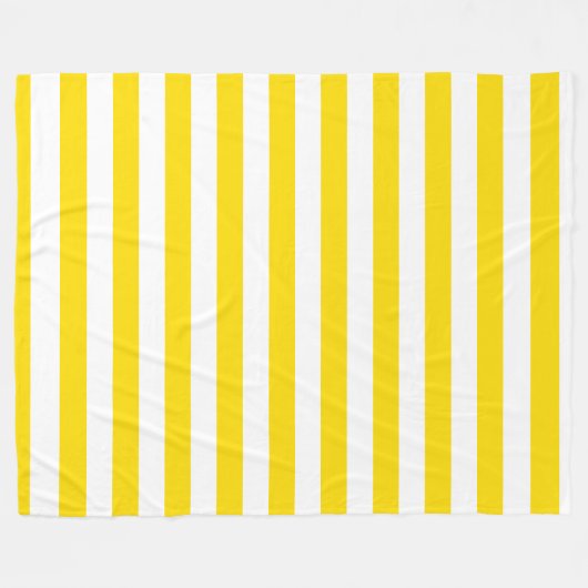 Stijlvolle gelige witte streped Sjabloon groot Fleece Deken (Voorkant (Horizontaal))