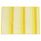 Stijlvolle gelige witte streping Trendy Sjabloon Groot Cadeauzakje (Voorkant)