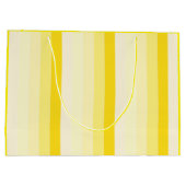 Stijlvolle gelige witte streping Trendy Sjabloon Groot Cadeauzakje (Achterkant)