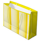 Stijlvolle gelige witte streping Trendy Sjabloon Groot Cadeauzakje (Voorkant Gekanteld)