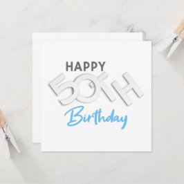 Stijlvolle Gelukkige 50e Verjaardag Typografie Kaart