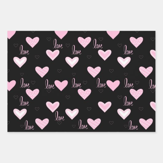 Stijlvolle gemengde Valentijnsdag Inpakpapier Vel (Voorkant)