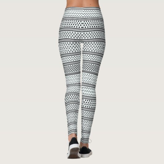 Stijlvolle Geo Line Art Leggings (Achterkant)