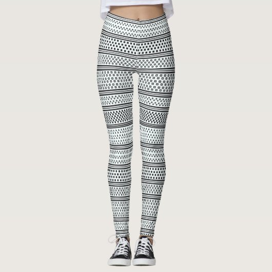 Stijlvolle Geo Line Art Leggings (Voorkant)